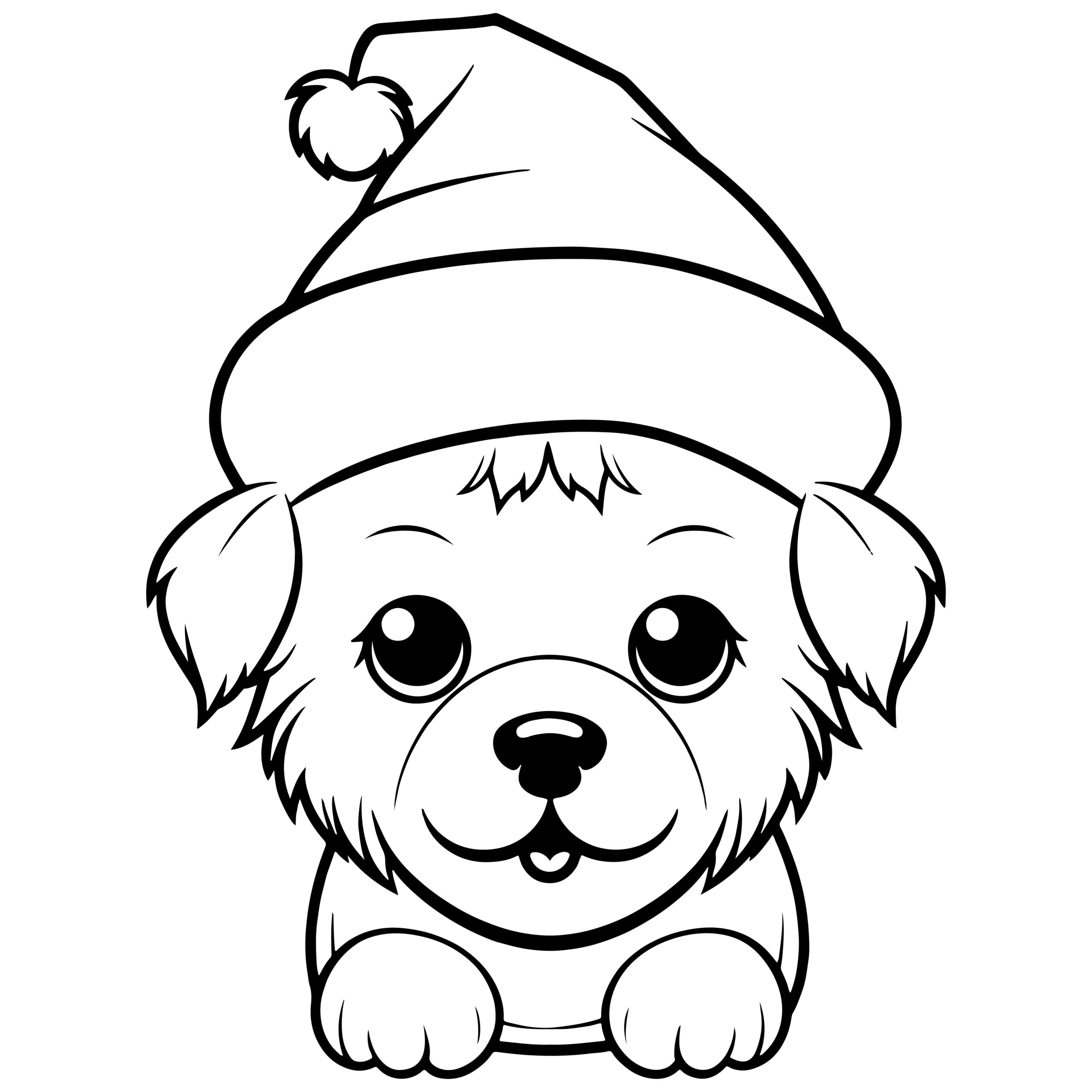 Printable Christmas Puppy Coloring Pages 2025 Printable Christmas Puppy Coloring Pages 2025