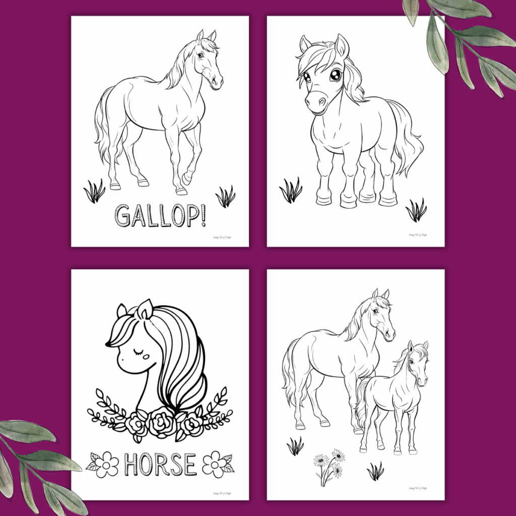Printable Coloring Pages Horses 2025 Printable Coloring Pages Horses 2025