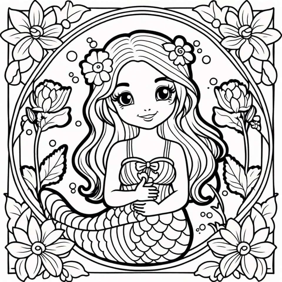free mermaid coloring pages