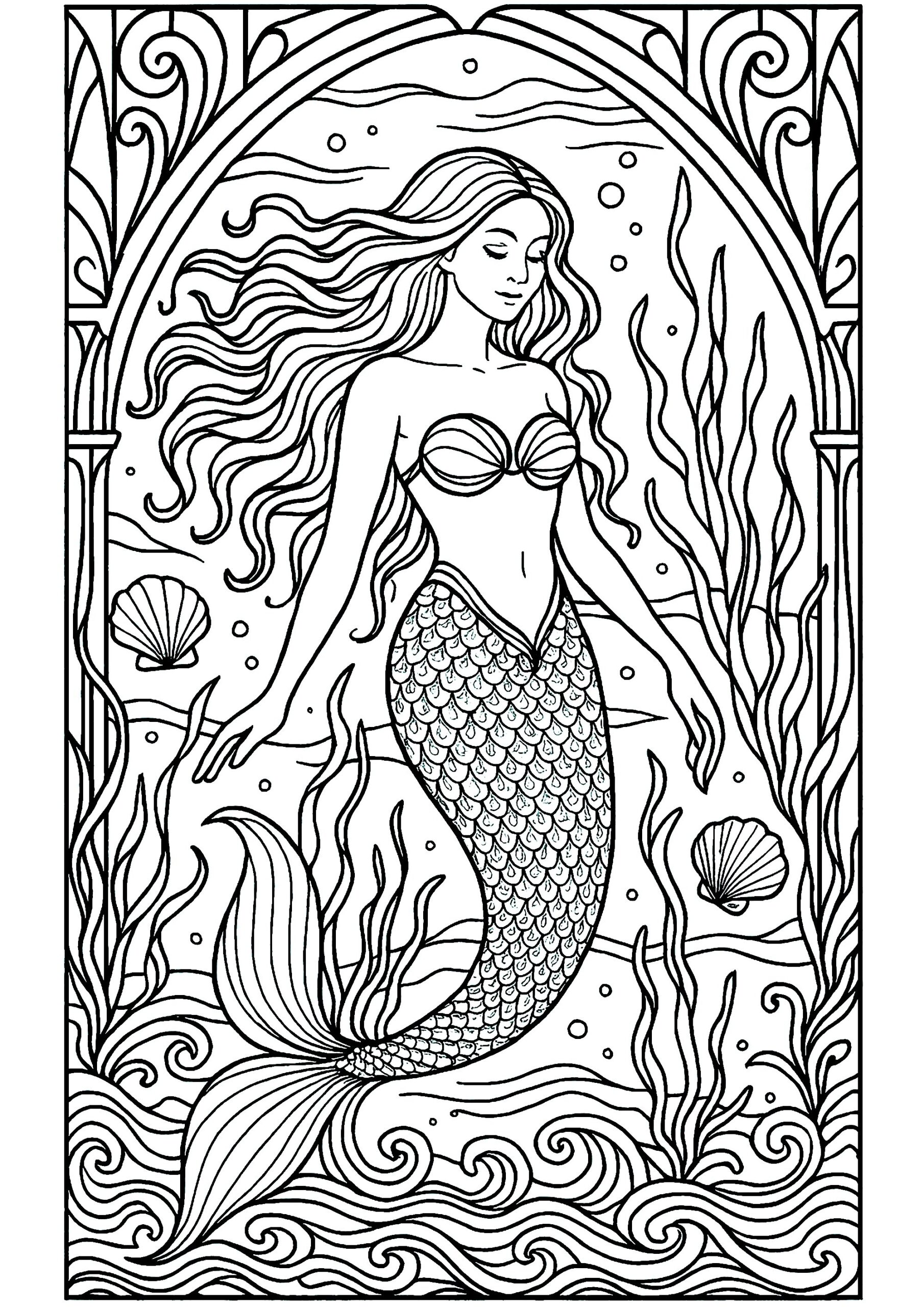 printable mermaid coloring pages printable mermaid coloring pages