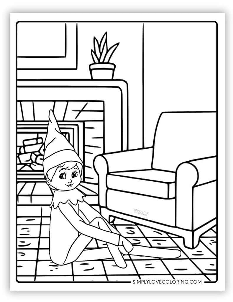 Printable Elf On Shelf Coloring Pages 2025 