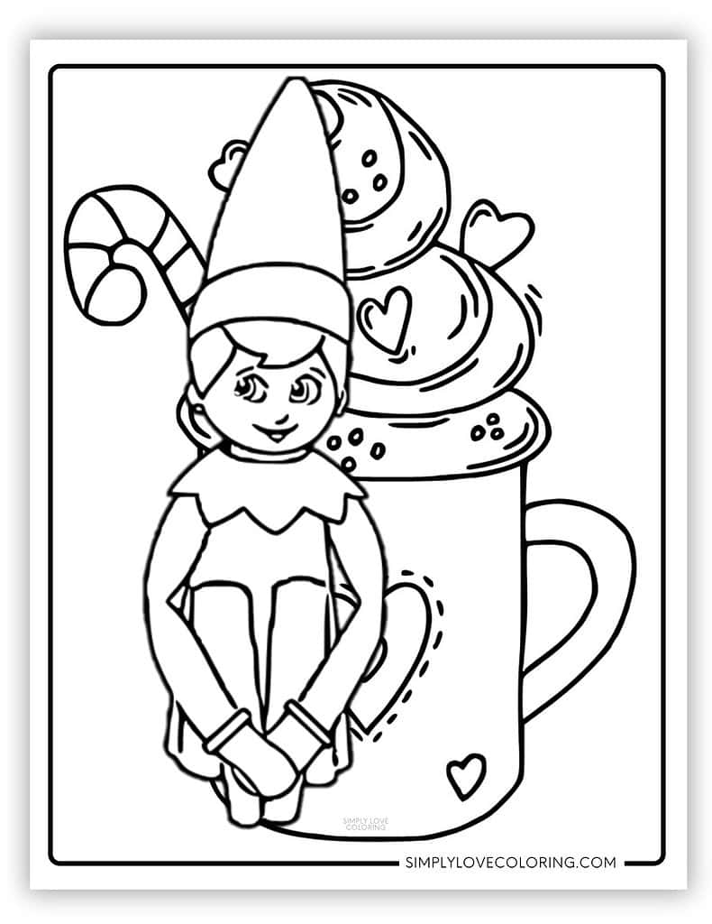 Printable Elf On Shelf Coloring Pages 2025 