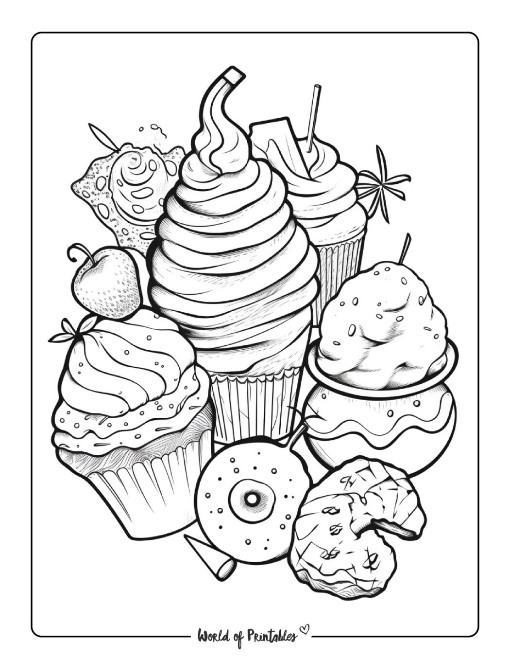 Printable Food Coloring Pages Printable Food Coloring Pages