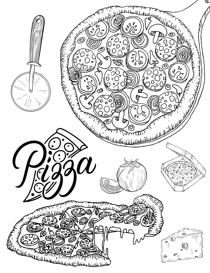 Printable Funny Pizza Coloring Pages Free Download And Print For You Printable Funny Pizza Coloring Pages Free Download And Print For You