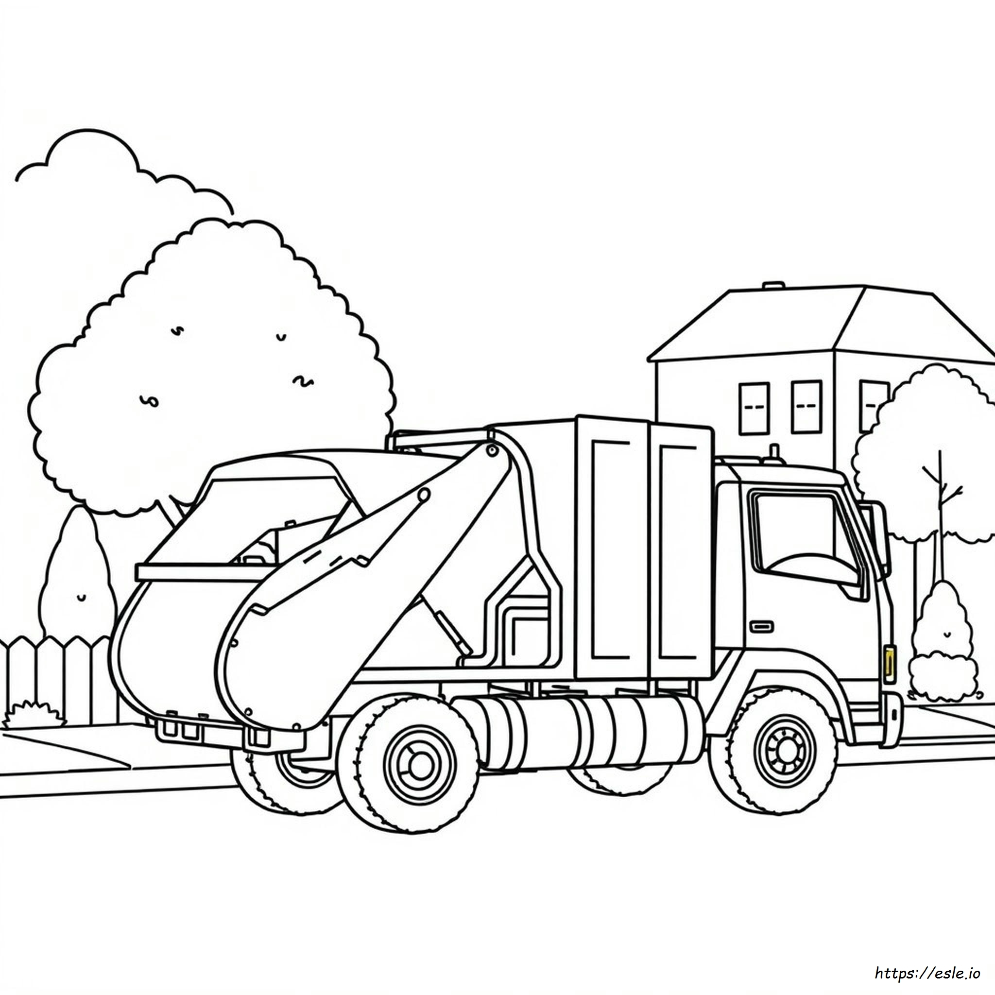 Printable Garbage Truck Coloring Page Printable Garbage Truck Coloring Page