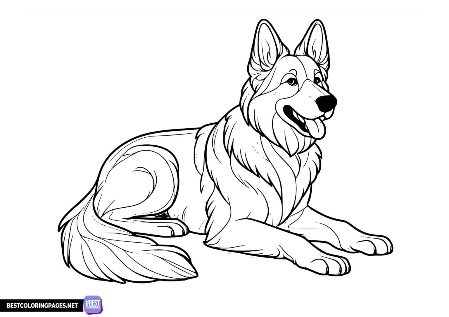 Printable German Shepherd Coloring Page Free Printable Coloring Pages