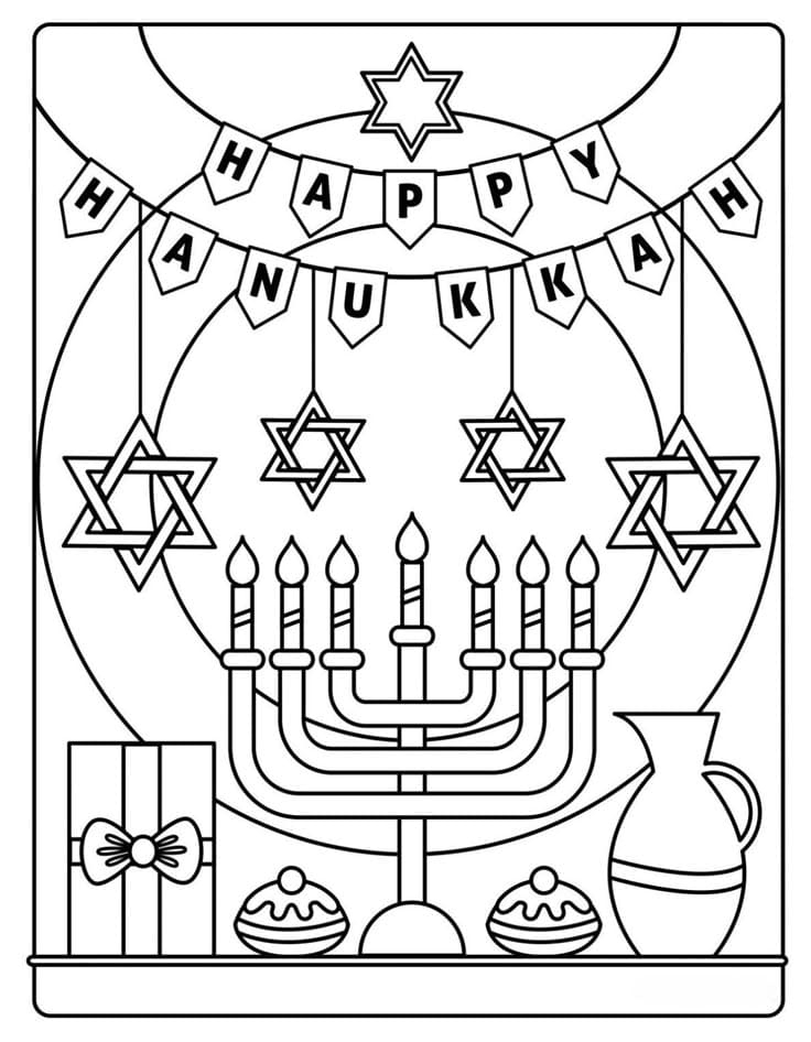 Printable Hanukkah Coloring Pages PrintableLib
