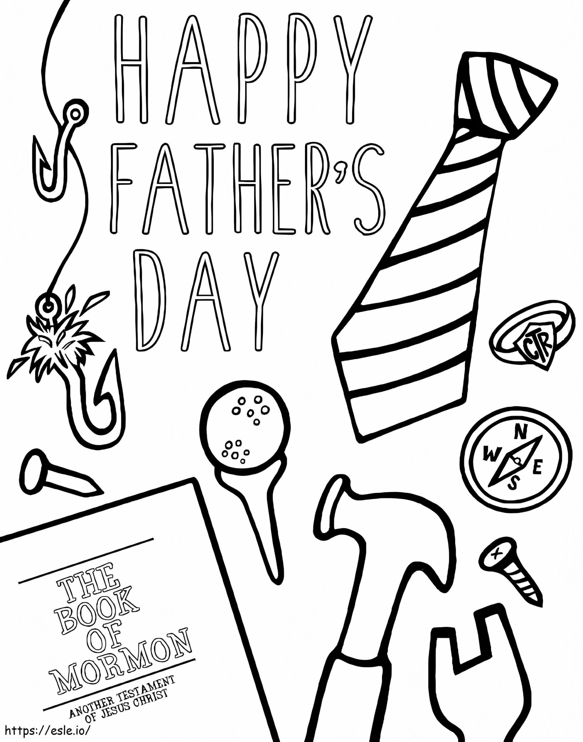 Printable Happy Fathers Day Coloring Page