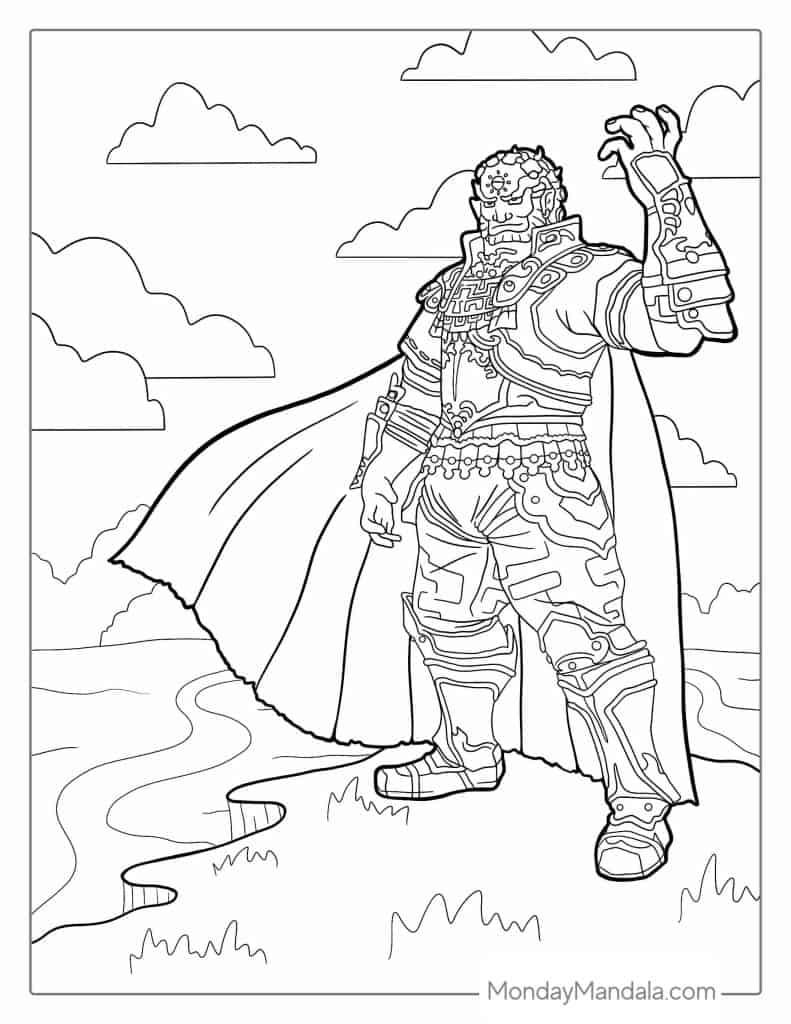 Printable Legend Of Zelda Breath Of The Wild Coloring Pages Printable Legend Of Zelda Breath Of The Wild Coloring Pages