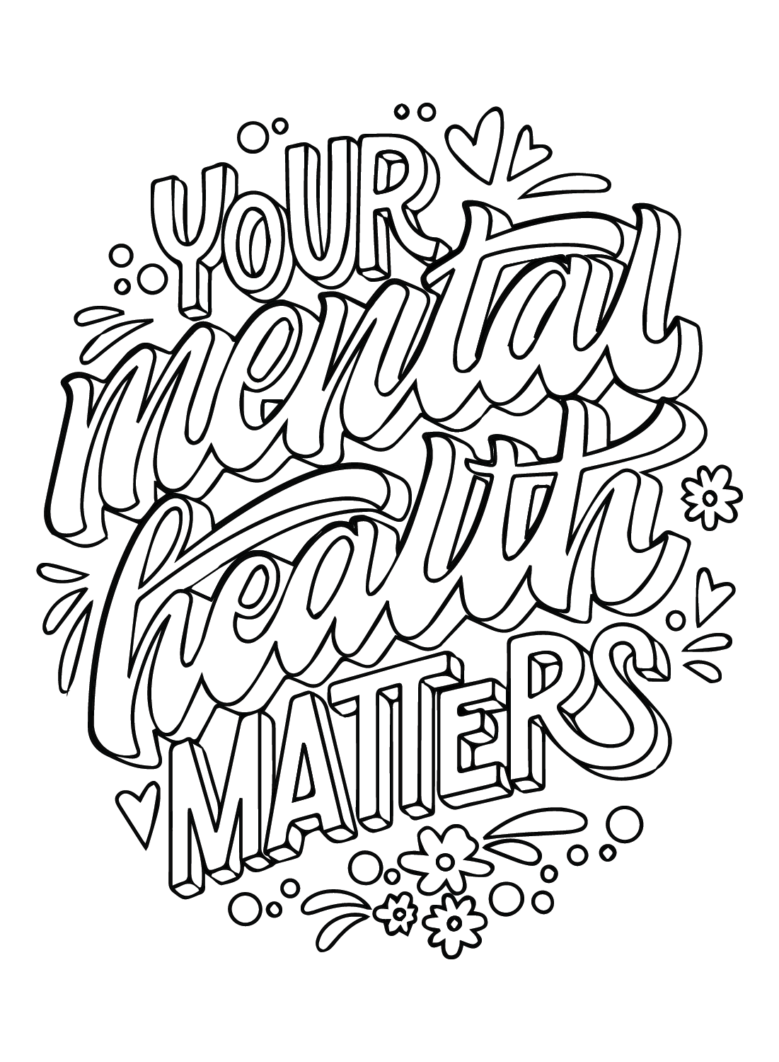 mental health coloring pages