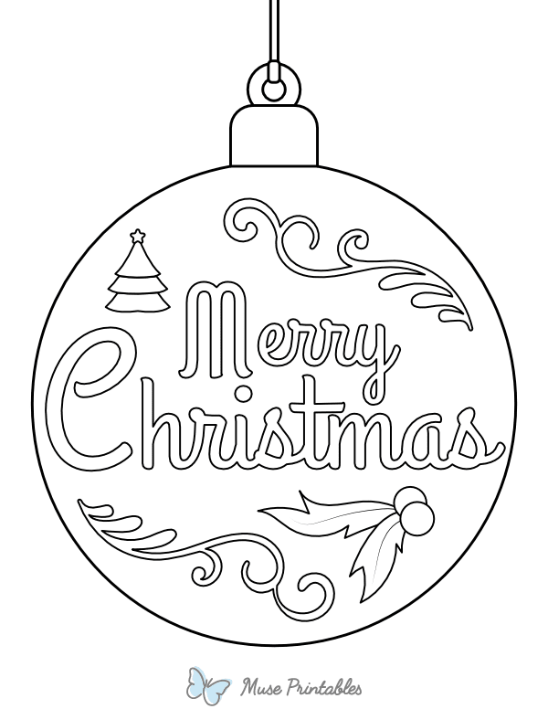 christmas ornament coloring page