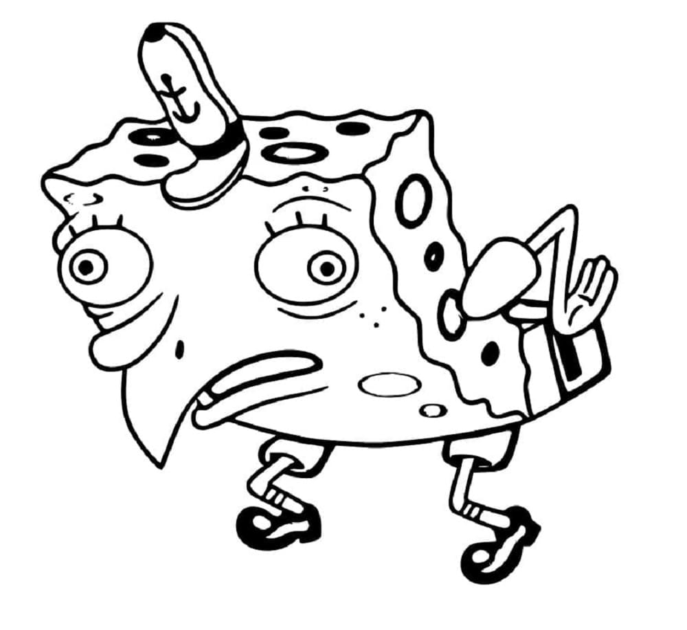 Printable Mocking SpongeBob Meme Coloring Page Free Download And Printable Mocking SpongeBob Meme Coloring Page Free Download And