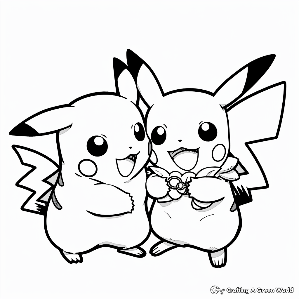 pikachu printable coloring pages