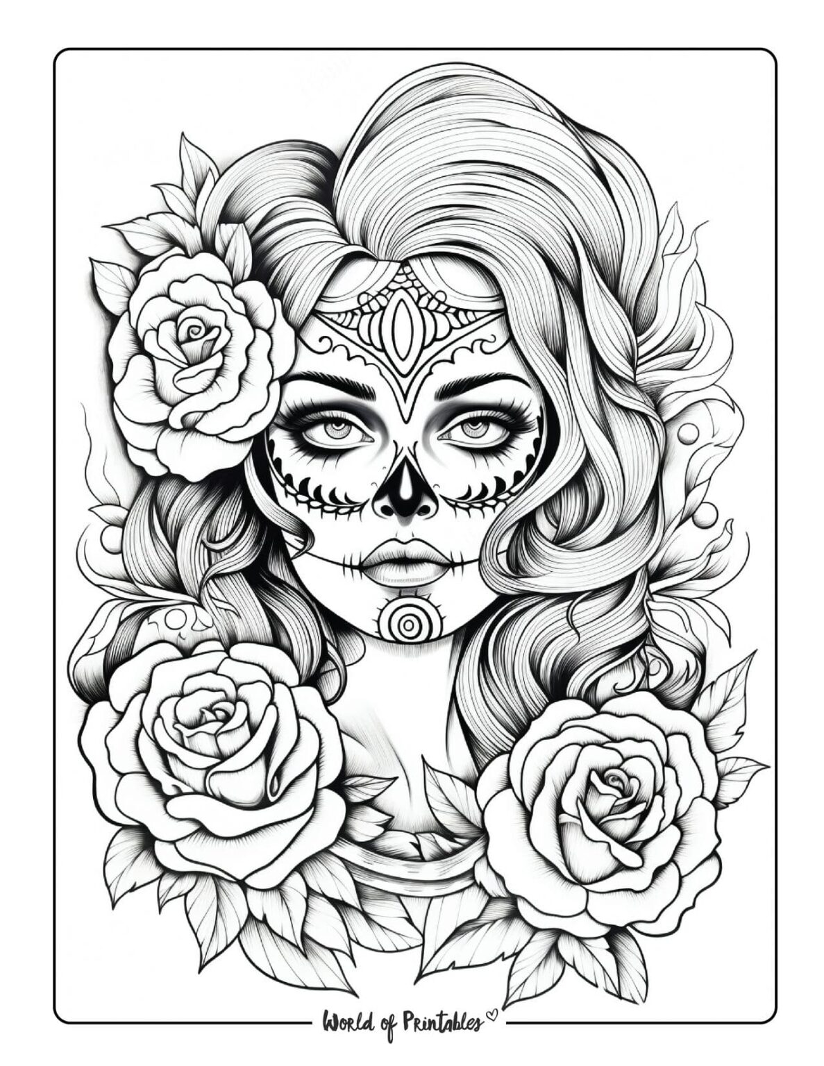 Printable Skull Coloring Pages Printable Skull Coloring Pages