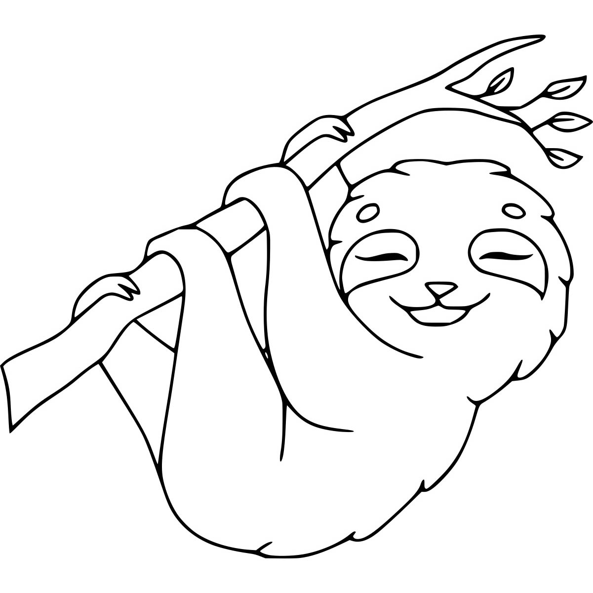 Printable Sloth Coloring Pages Printable Word Searches Printable Sloth Coloring Pages Printable Word Searches