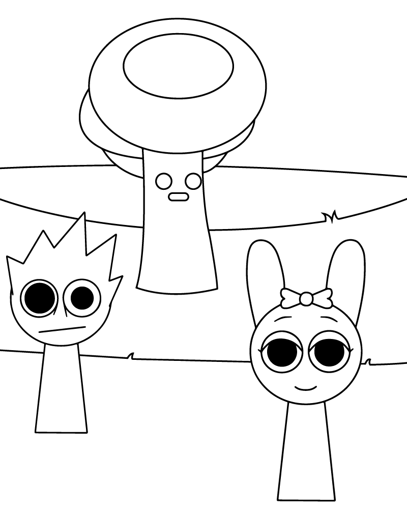 Printable Sprunki Coloring Page Printable Sprunki Coloring Page