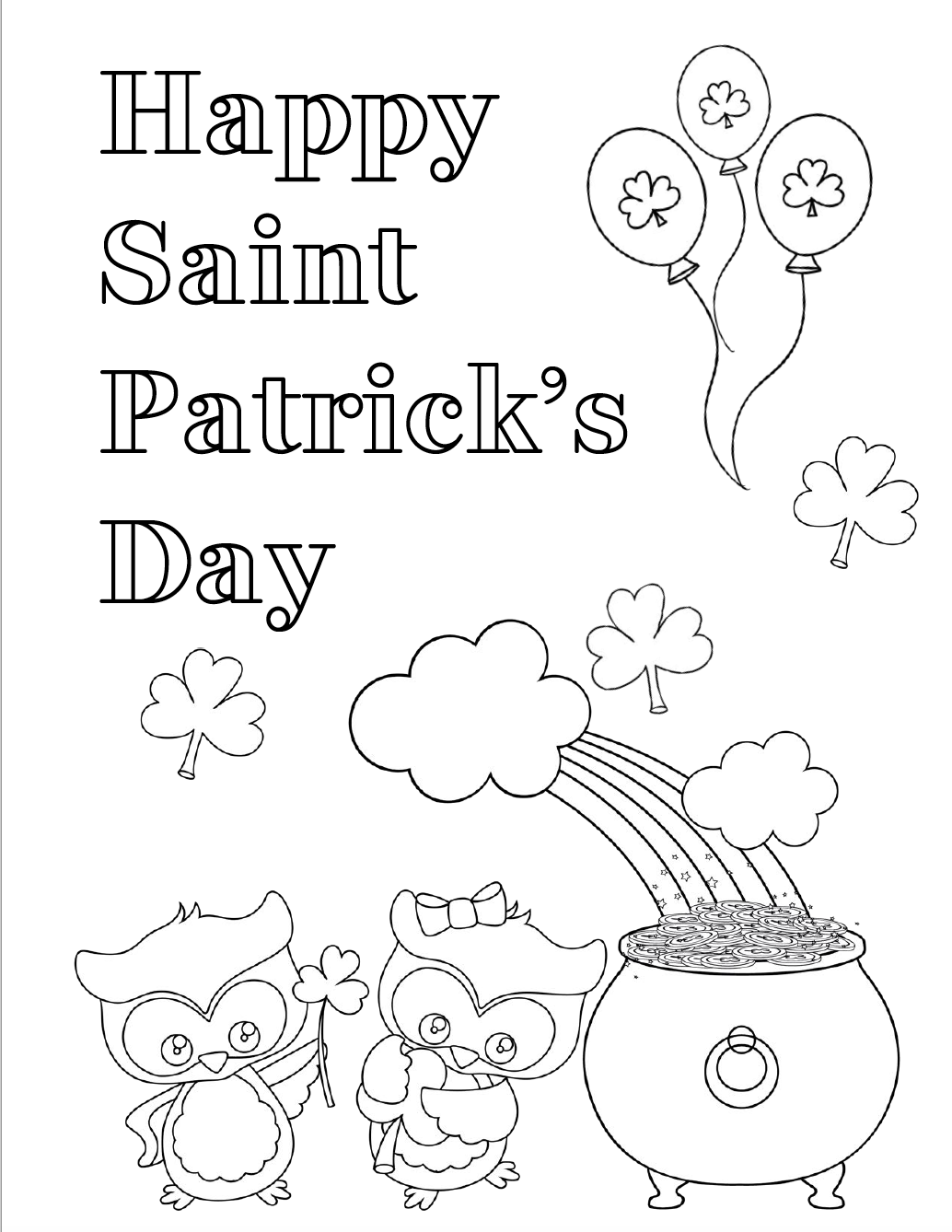 st patrick s day coloring pages