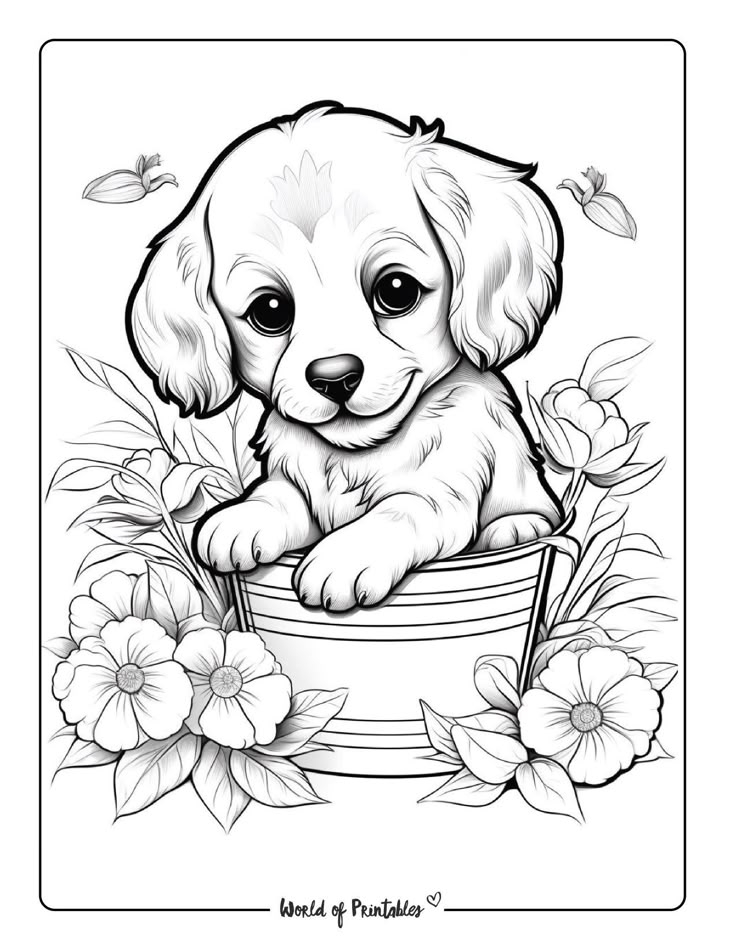Puppy Coloring Sheet Puppy Coloring Pages Dog Coloring Page Cute