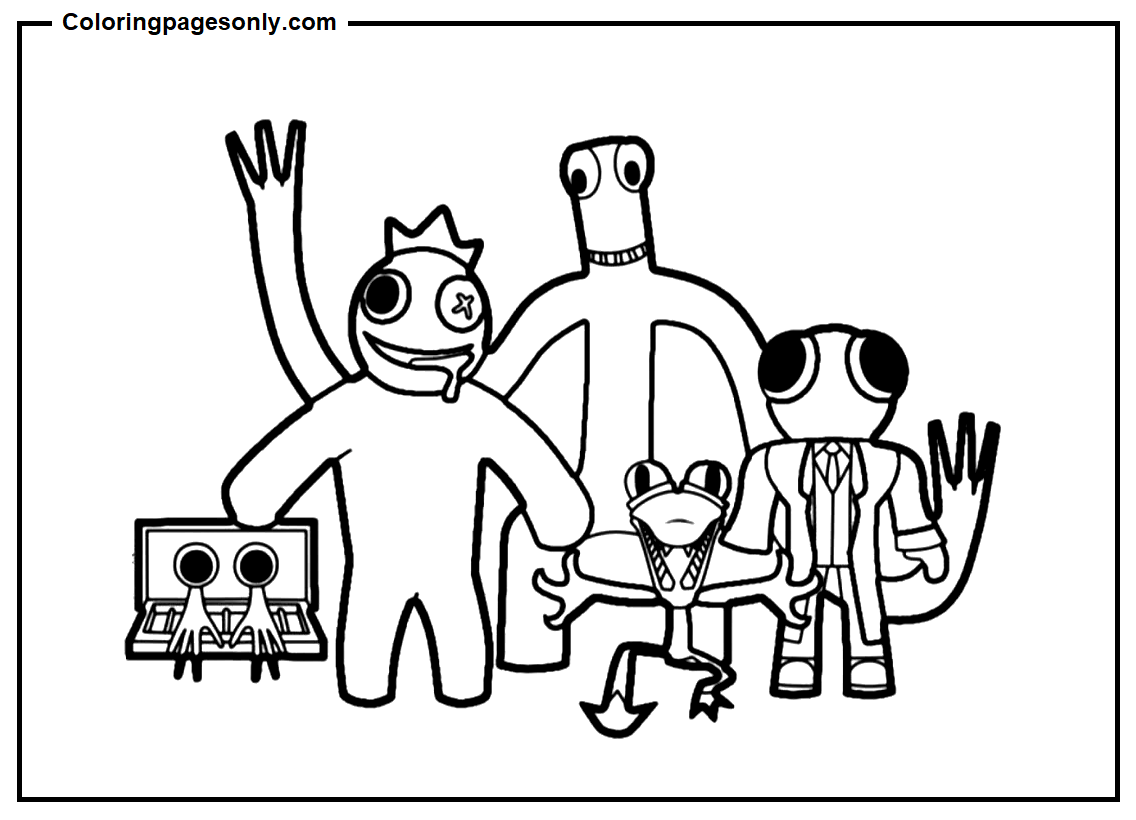 Rainbow Friends Coloring Page Free Printable Coloring Pages