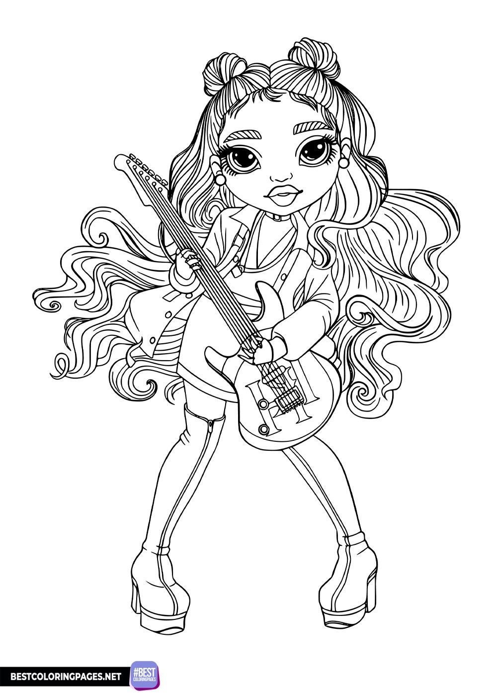 rainbow high coloring pages
