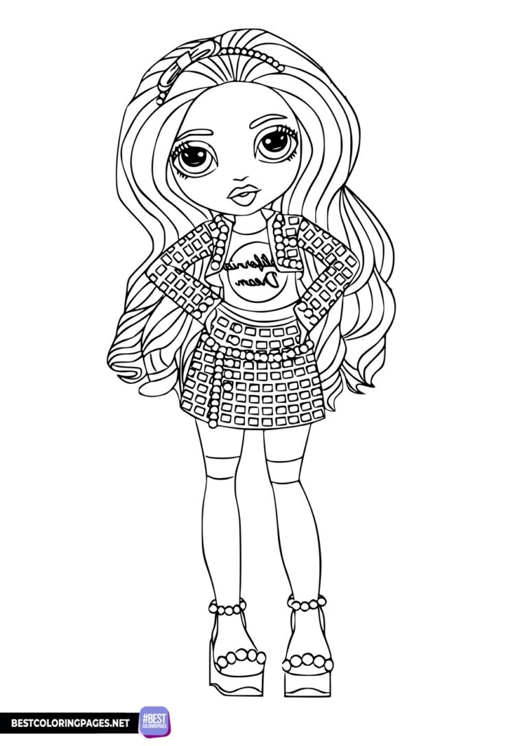 Rainbow High Coloring Pages For Girls Free Printable Coloring Pages