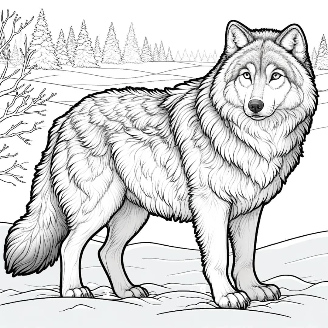 Realistic Wolf Coloring Page Download Print Or Color Online For Free Realistic Wolf Coloring Page Download Print Or Color Online For Free
