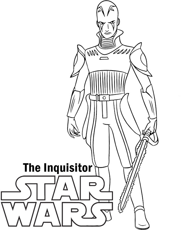 Rebels Inquisitor Star Wars Coloring Sheet