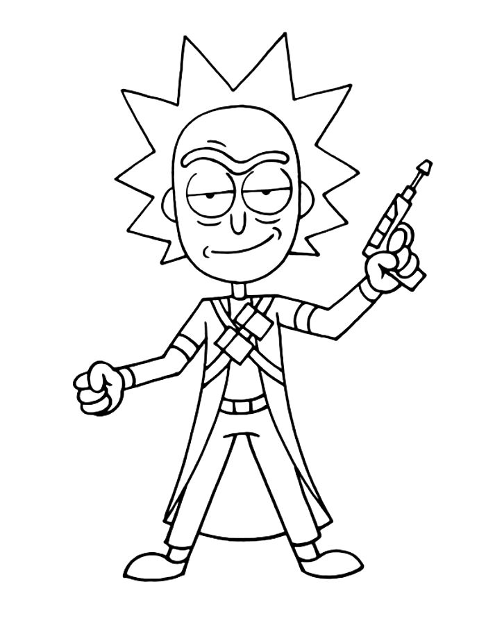 Rick And Morty Coloring Pages Free Printable PDF 