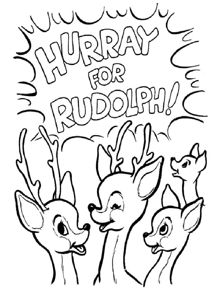 Rudolph Coloring Pages Rudolph Coloring Pages