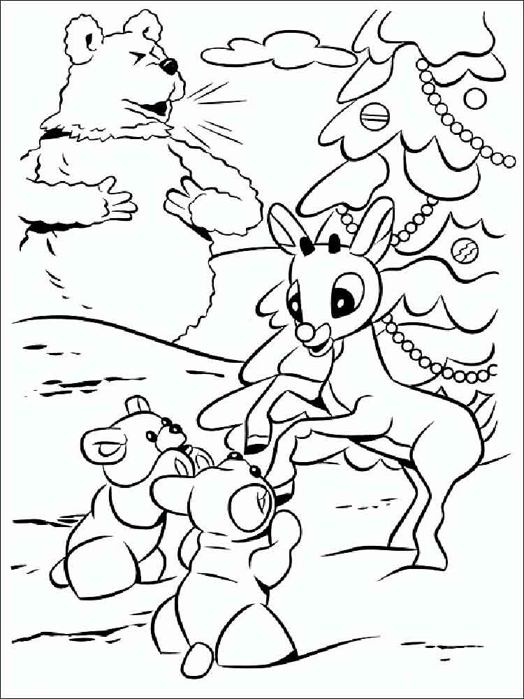 Rudolph Coloring Pages