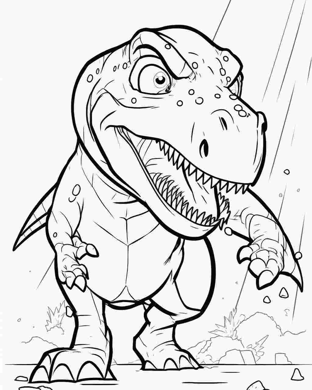 Scary T Rex ColoringFunHouse