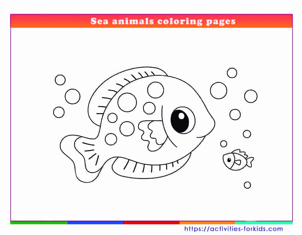 Sea Animals Coloring Pages Pdf Printable Free