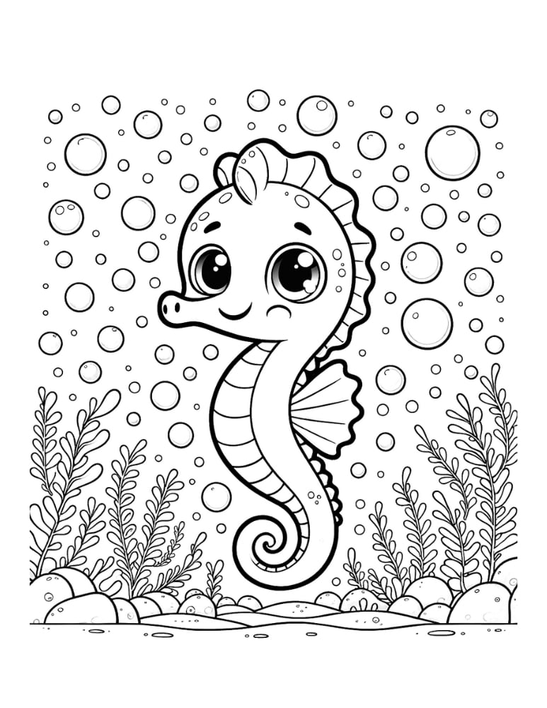 Seahorses Coloring Pages 2025 Seahorses Coloring Pages 2025