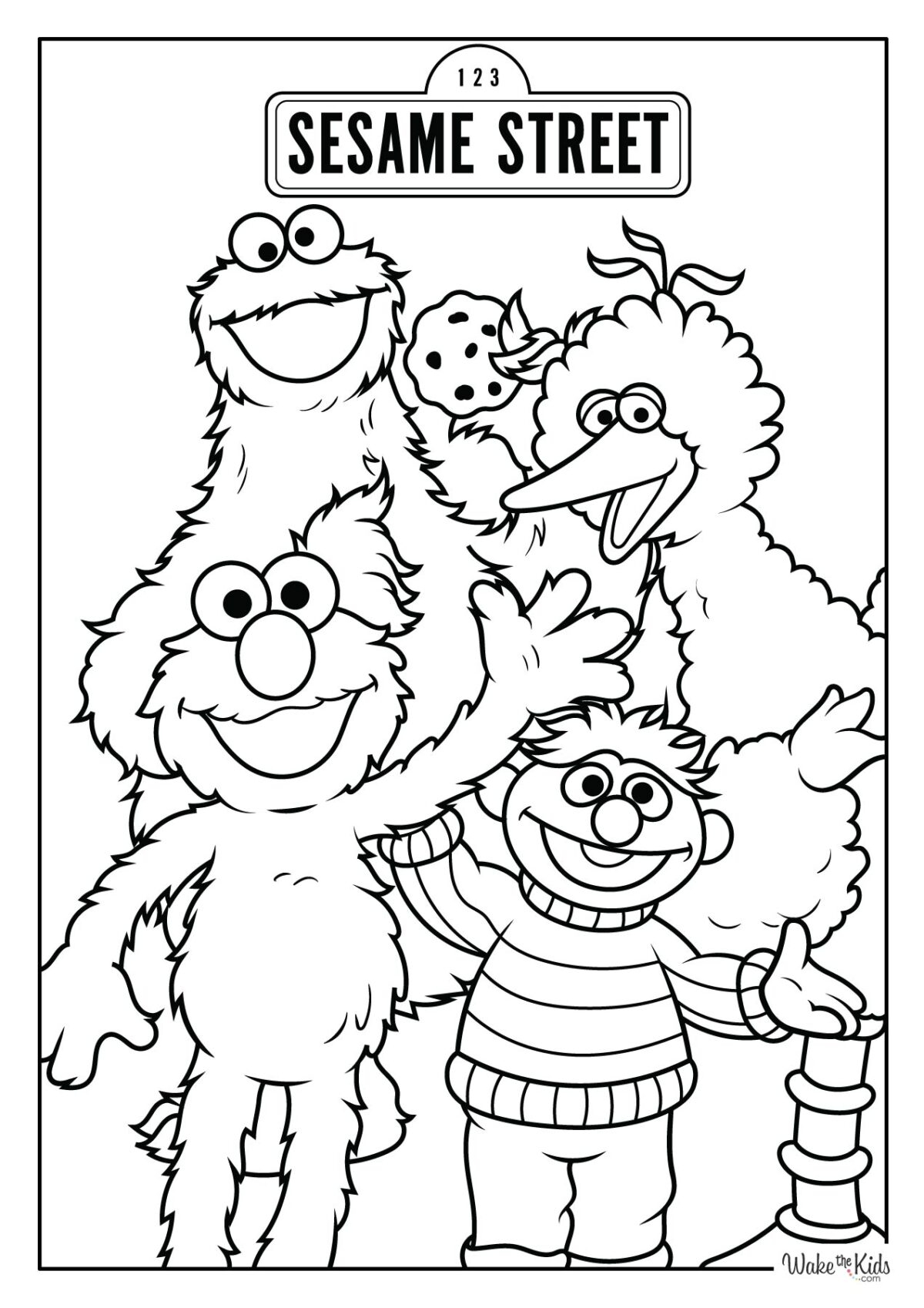 Sesame Street Coloring Pages Free Printable PDFs WakeTheKids