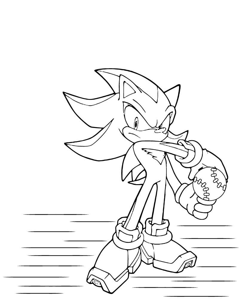 Shadow Sonic Coloring Page