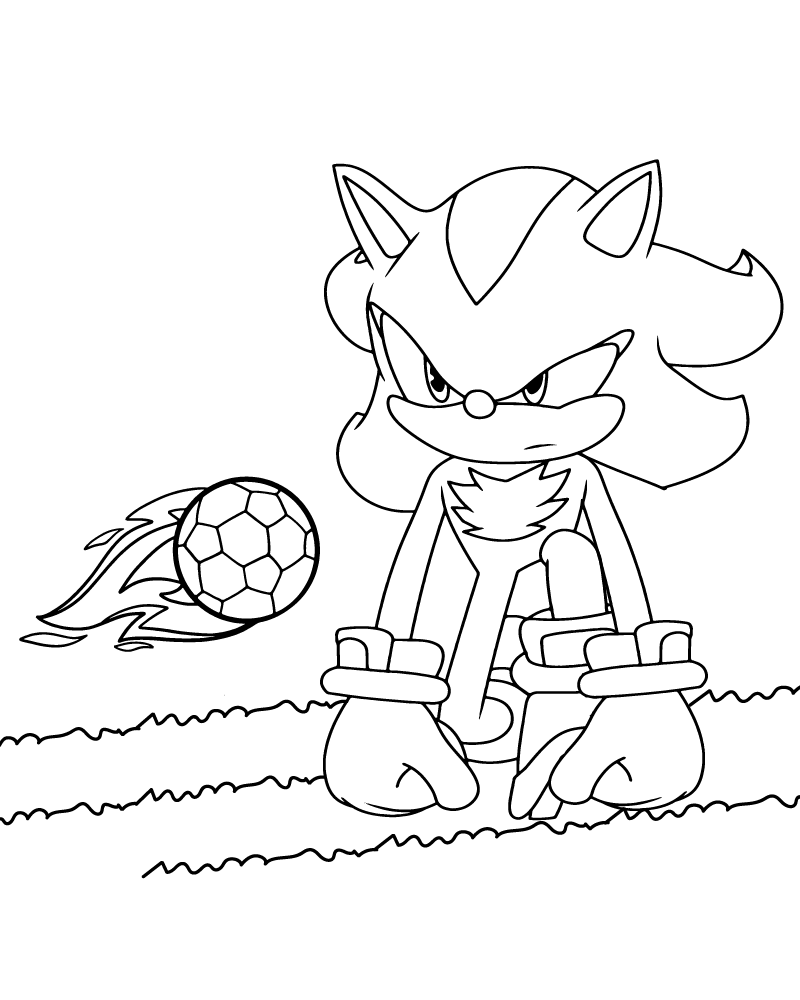 Shadow Sonic Coloring Page Shadow Sonic Coloring Page