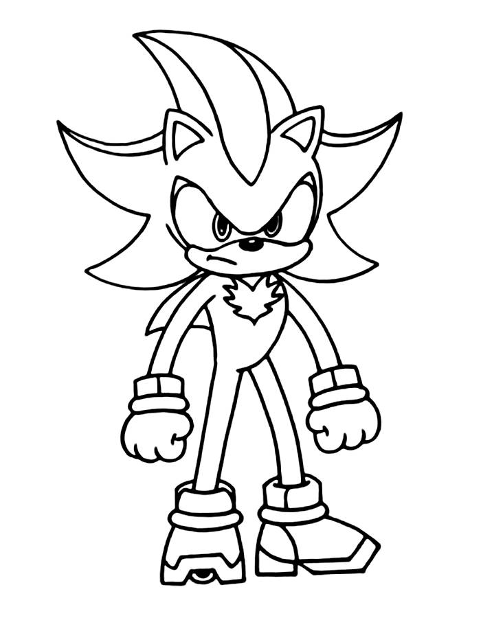 shadow the hedgehog coloring pages