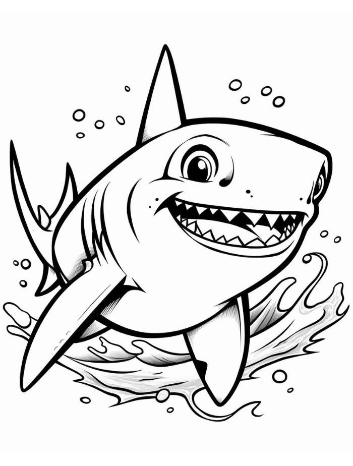 shark coloring page shark coloring page