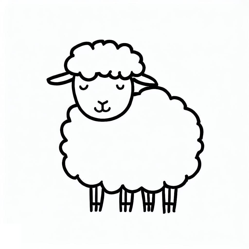 sheep coloring page sheep coloring page