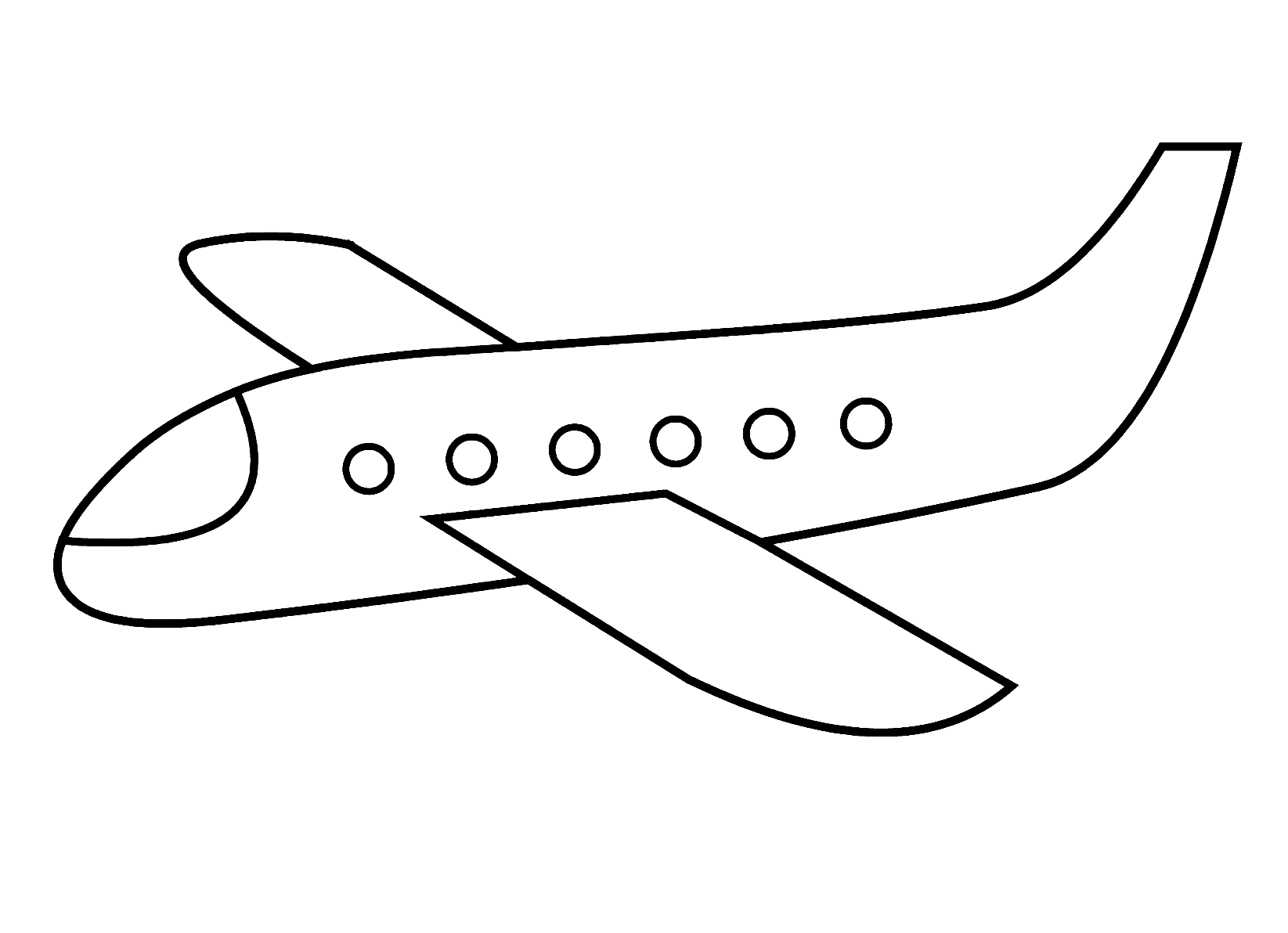 Simple Airplane Coloring Page Free Printable Coloring Pages