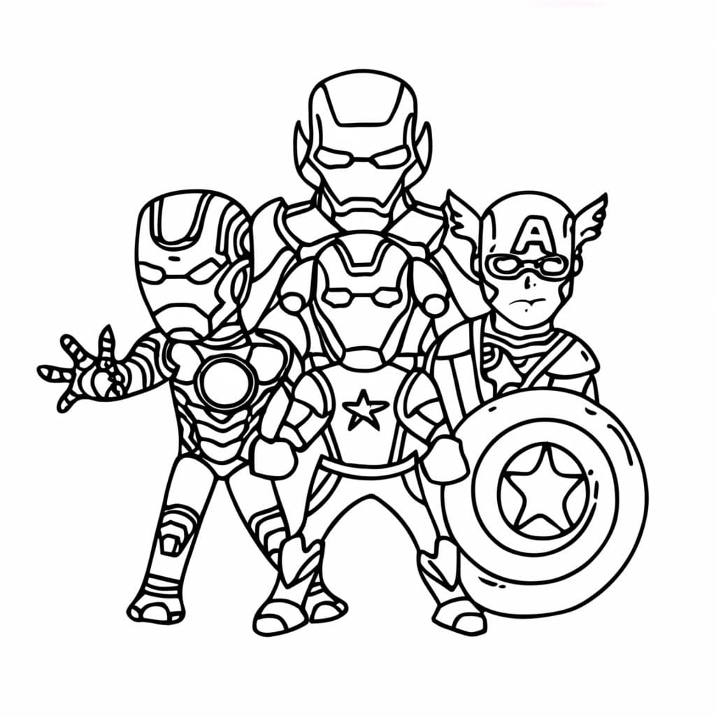 coloring pages of the avengers