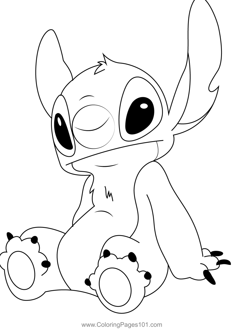 Sitting Stitch Coloring Page For Kids Free Lilo Stitch Printable Sitting Stitch Coloring Page For Kids Free Lilo Stitch Printable