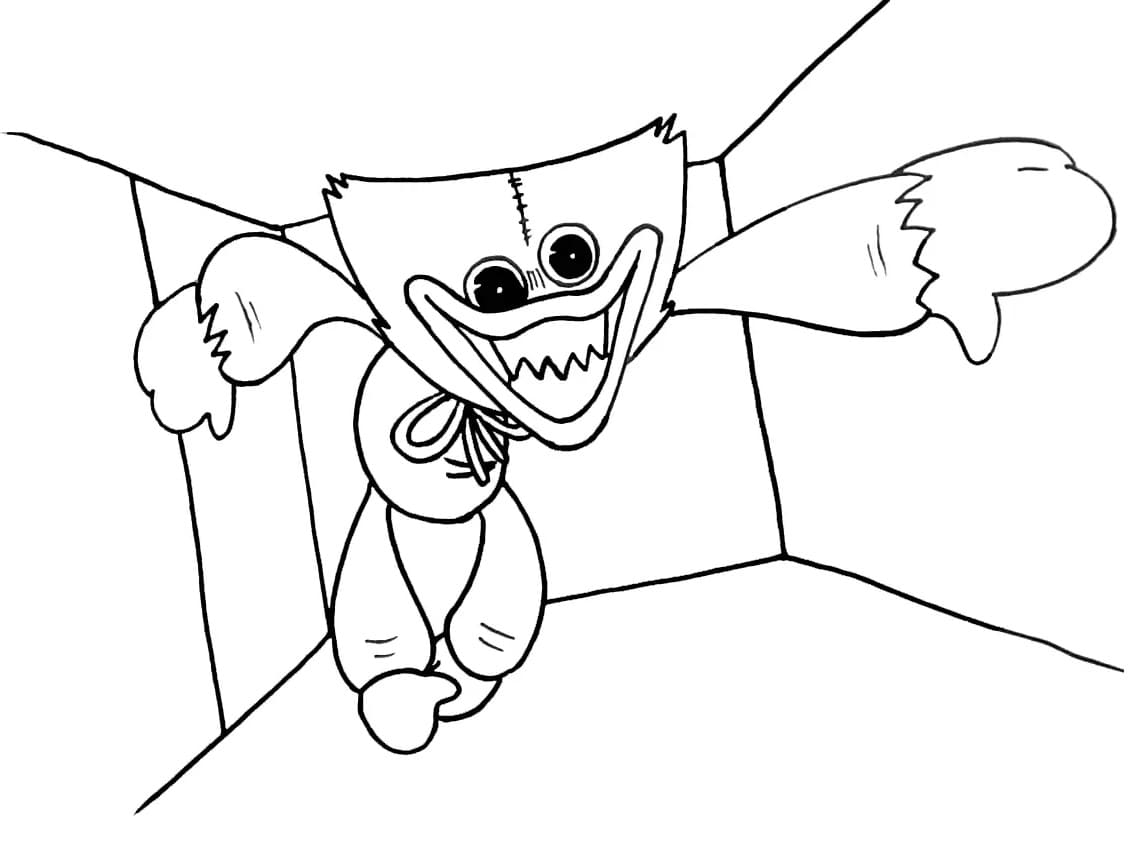Smiling Huggy Wuggy Coloring Page Download Print Or Color Online For 