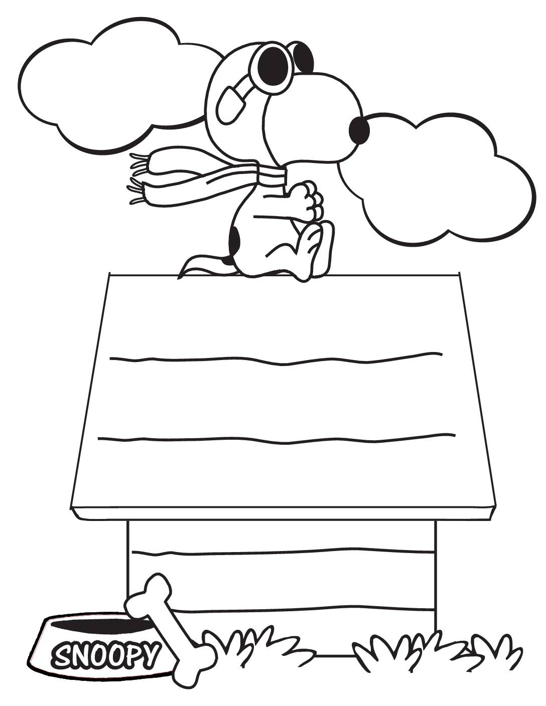 coloring pages snoopy