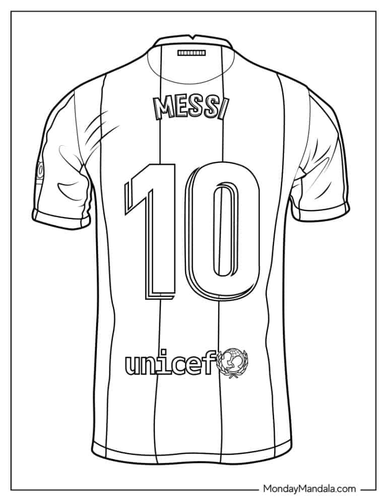 Soccer Messi Coloring Pages