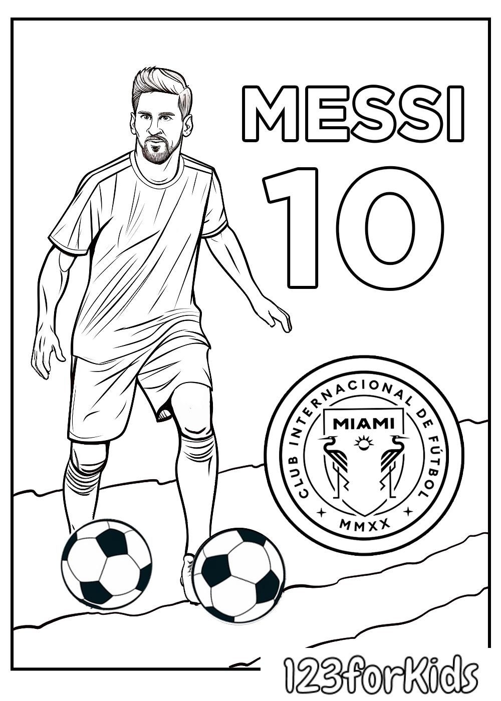 Soccer Messi Coloring Pages
