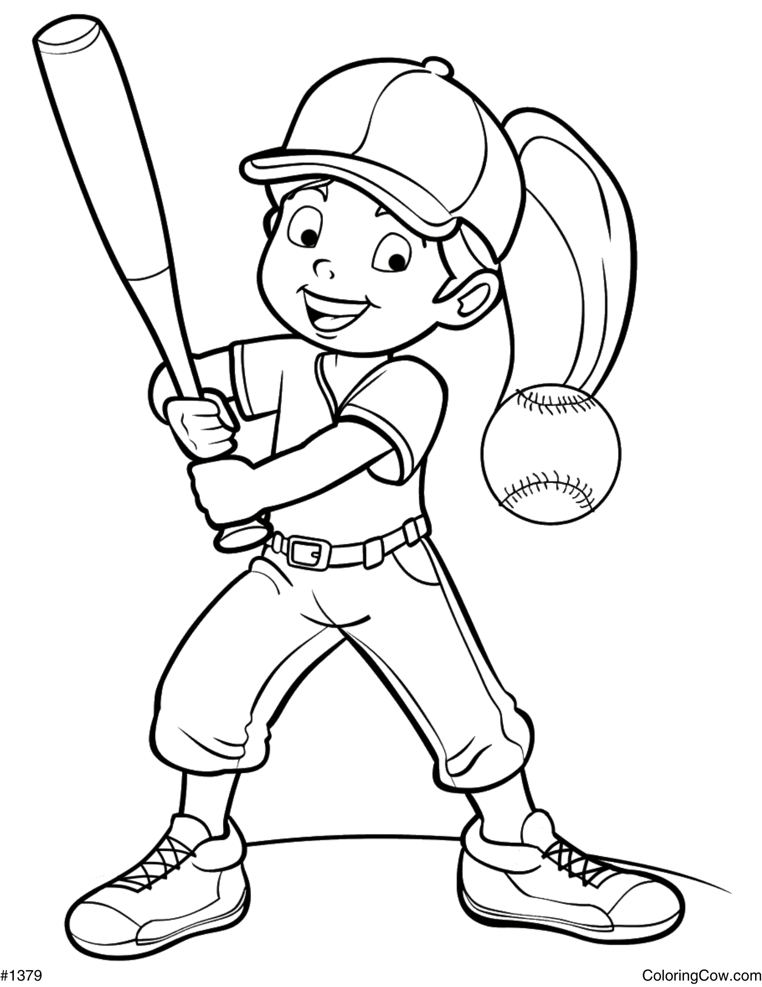 Softball Coloring Page Softball Coloring Page