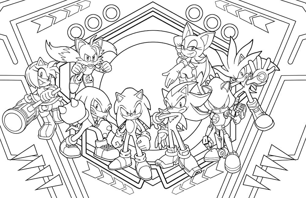 Sonic And Friends Coloring Pages Coloring Book 