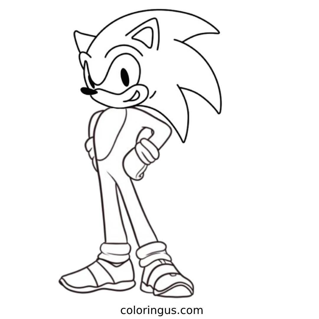 Sonic Coloring Pages Free Printable PDF 