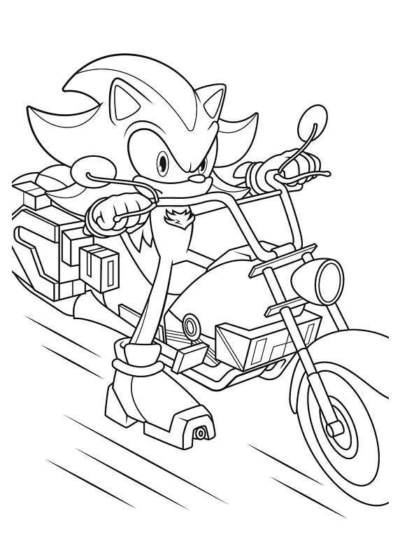 sonic shadow coloring page sonic shadow coloring page